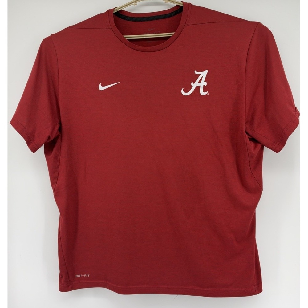 Alabama Crimson Tide Nike Drinfit Short Sleeve T Shirt Red Men's 2XL